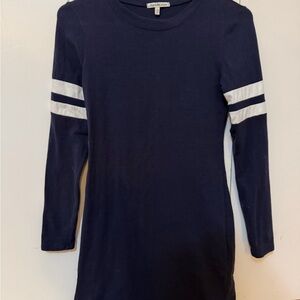 Charlotte Russe Navy Blue Dress with White Stripes